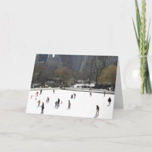 Ice Skating Central Park Greeting Card