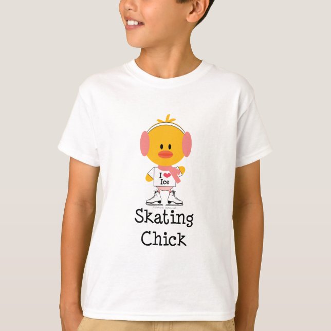 Ice Skating Chick Kids T-shirt (Front)
