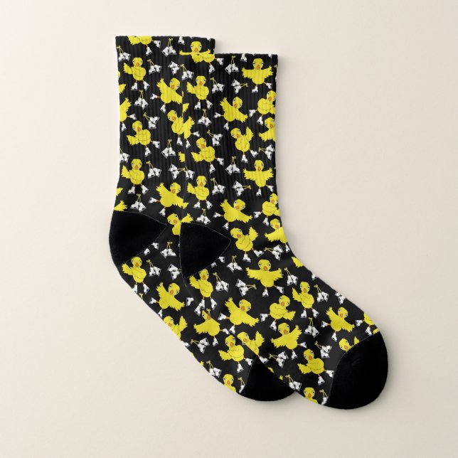 Ice Skating Chick Skate Pattern Socks (Pair)
