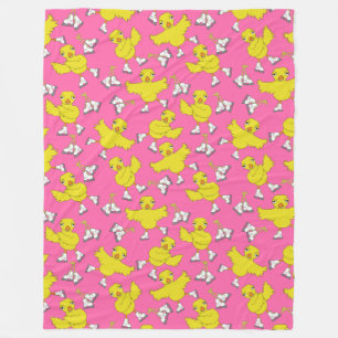 Ice Skating Chick Skates Pattern Fleece Blanket