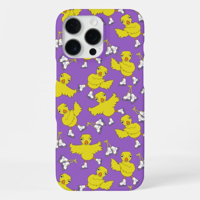 Ice Skating Chick Skates Pattern Fleece Blanket iPhone Case (Back)