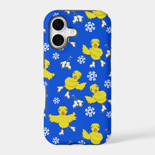 Ice Skating Chick Snowflake Pattern