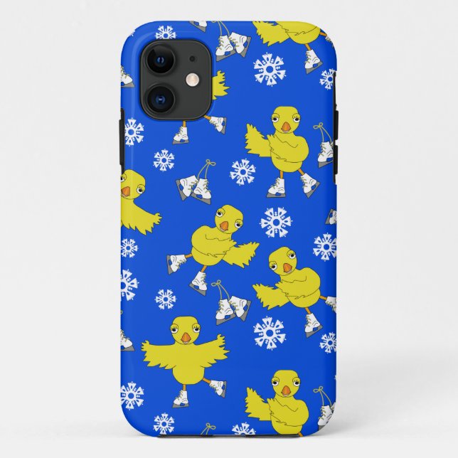 Ice Skating Chick Snowflake Pattern Case-Mate iPhone Case (Back)