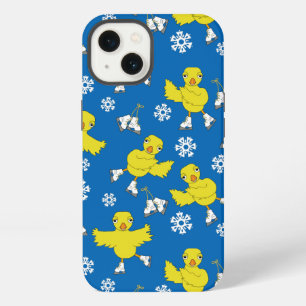 Ice Skating Chick Snowflake Pattern iPhone 13 Case