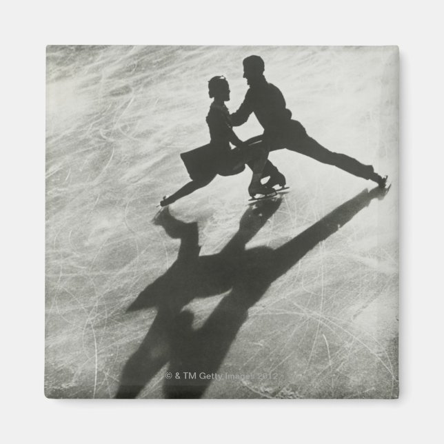 Ice Skating Couple Magnet (Front)