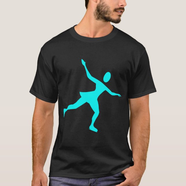 Ice Skating - Cyan T-Shirt (Front)