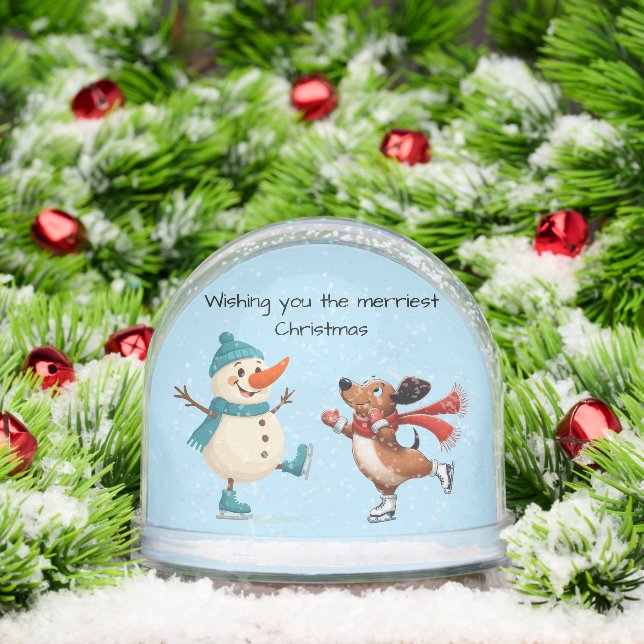 Ice Skating Dachshund  (Noël)