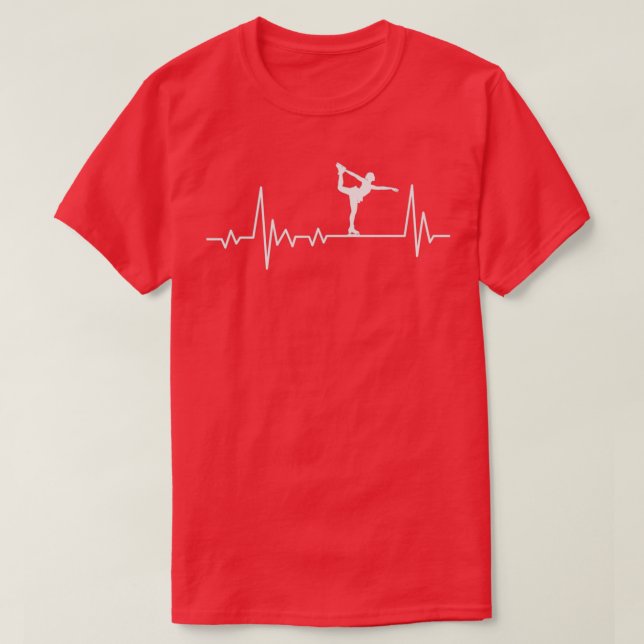 Ice Skating Dance Figure Heart Point Jump Rhythm 1 T-Shirt (Design Front)