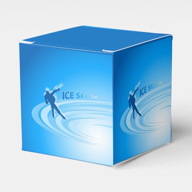Ice Skating Favor Box (Front Side)
