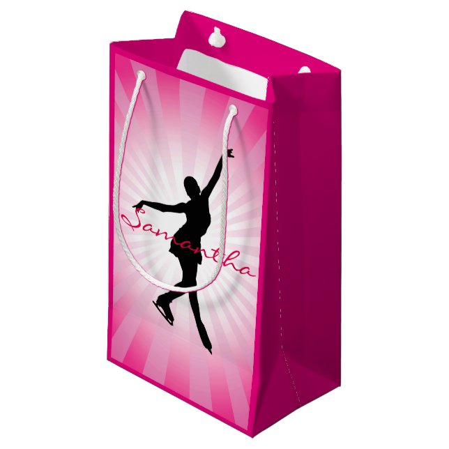 Ice Skating Figure Skating Design Gift Bag (Front Angled)