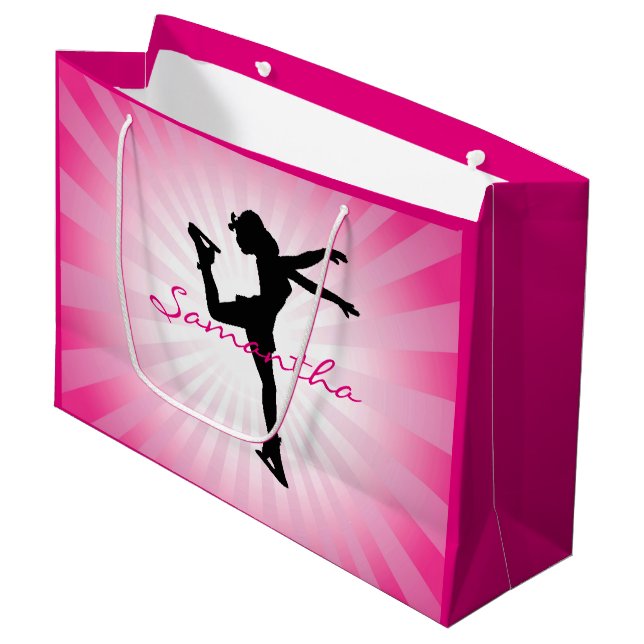 Ice Skating Figure Skating Design Gift Bag (Front Angled)