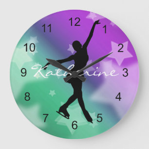 Ice Skating Figure Skating Design Wall Clock
