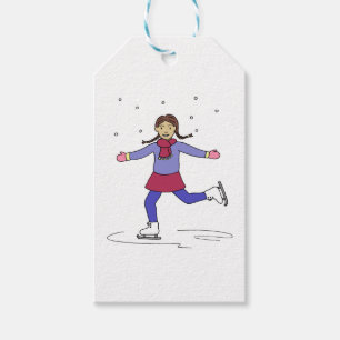 Ice Skating Girl Figure Skater Gift Tags