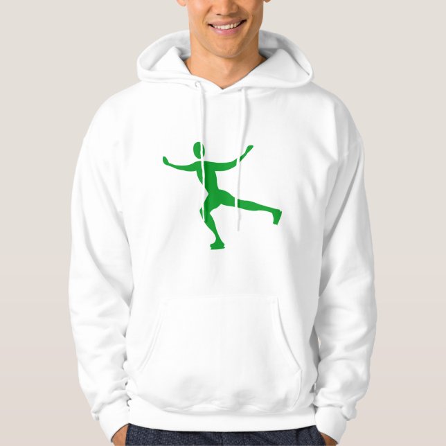 Ice Skating - Grass Green Hoodie (Front)
