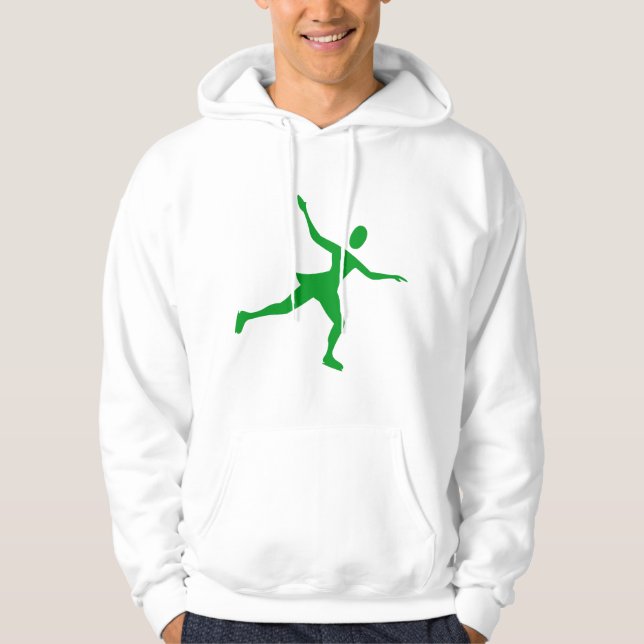 Ice Skating - Grass Green Hoodie (Front)