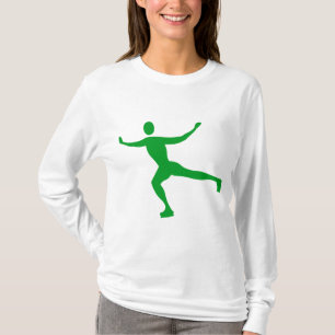 Ice Skating - Grass Green T-Shirt