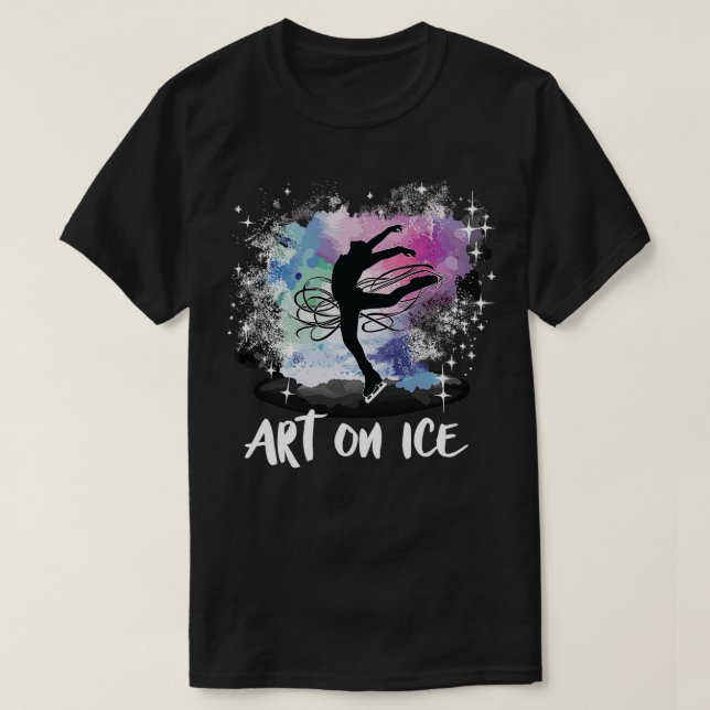 Ice Skating Ice Skater Figure Skating Speed Skatin T-Shirt (Design Front)