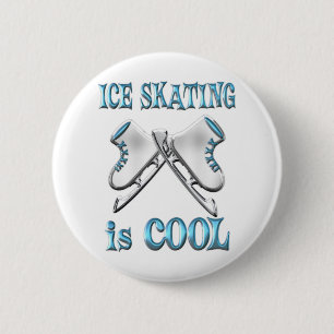 Ice Skating is Cool 2 Inch Round Button