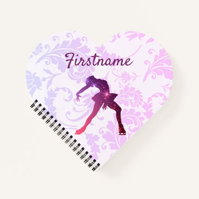 Ice skating journal - Pink Purple figure skater (Front)
