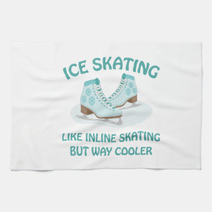 Ice Skating Kitchen Towel