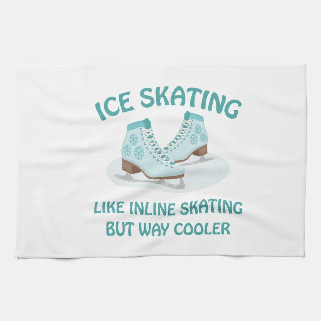 Ice Skating Kitchen Towel (Horizontal)
