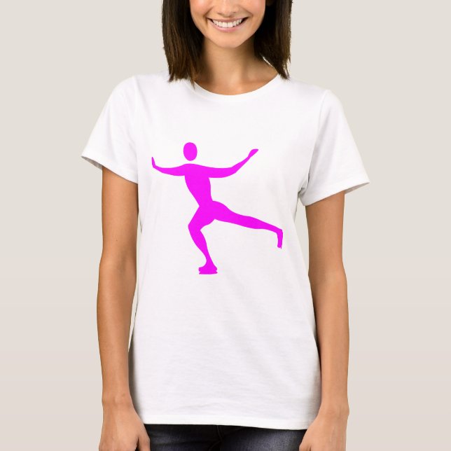 Ice Skating - Magenta T-Shirt (Front)