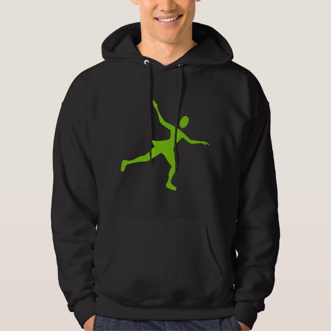 Ice Skating - Martian Green Hoodie (Front)