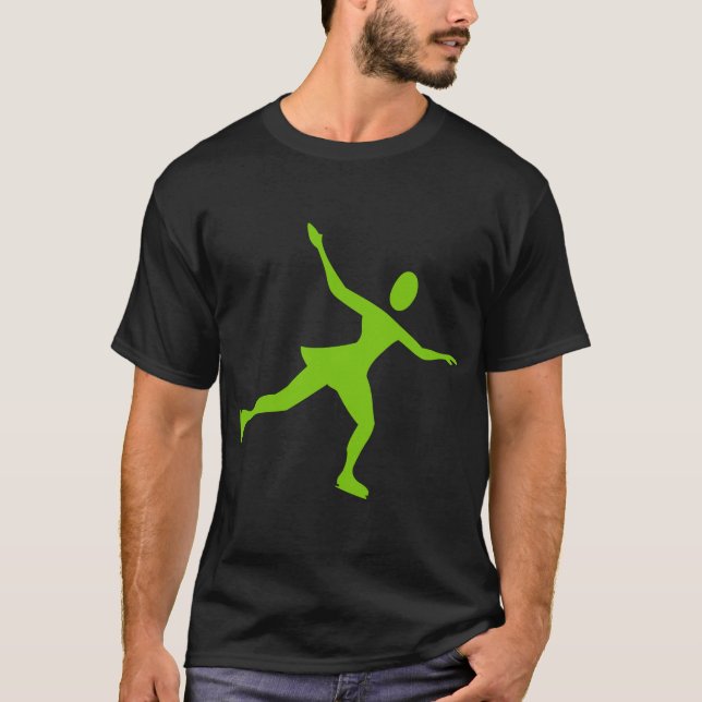 Ice Skating - Martian Green T-Shirt (Front)