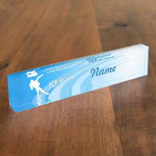 Ice Skating Nameplate