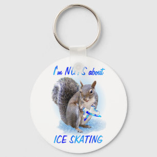 Ice Skating Nut Keychain