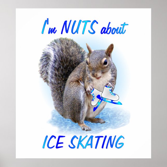 Ice Skating Nut Poster (Front)