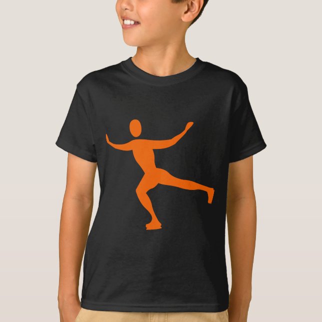 Ice Skating - Orange T-Shirt (Front)