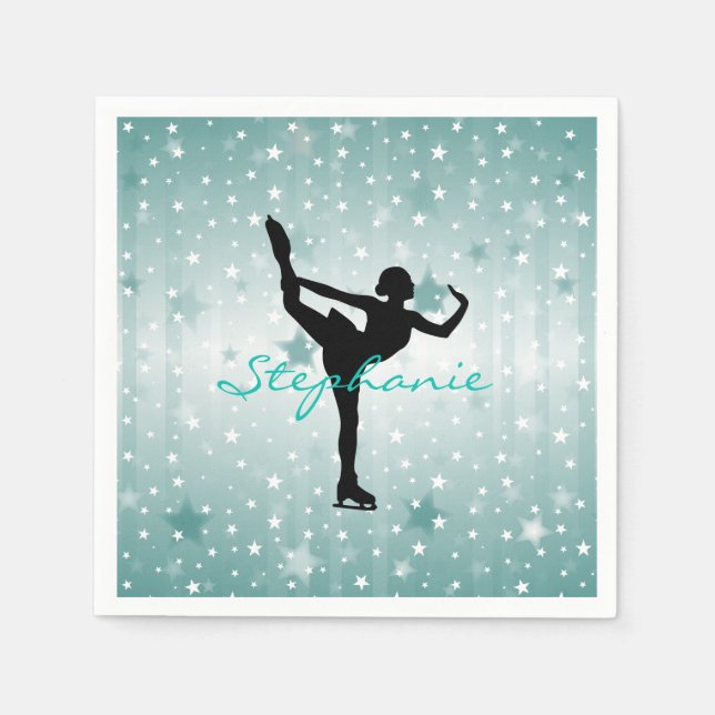 Ice Skating Paper Party Napkins (Front)