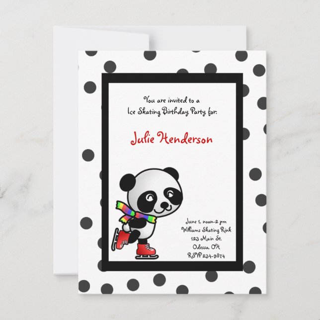 Ice Skating Party Invitation (Front)