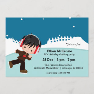 Ice Skating party Invitation