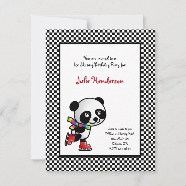 Ice Skating Party Invitation (Front)