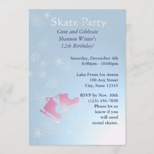 Ice Skating Party Invitation