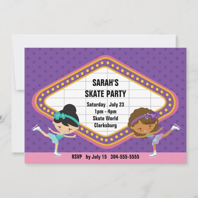 Ice Skating Party Invitation (Front)