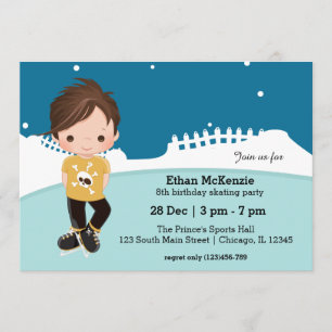 Ice Skating party Invitation
