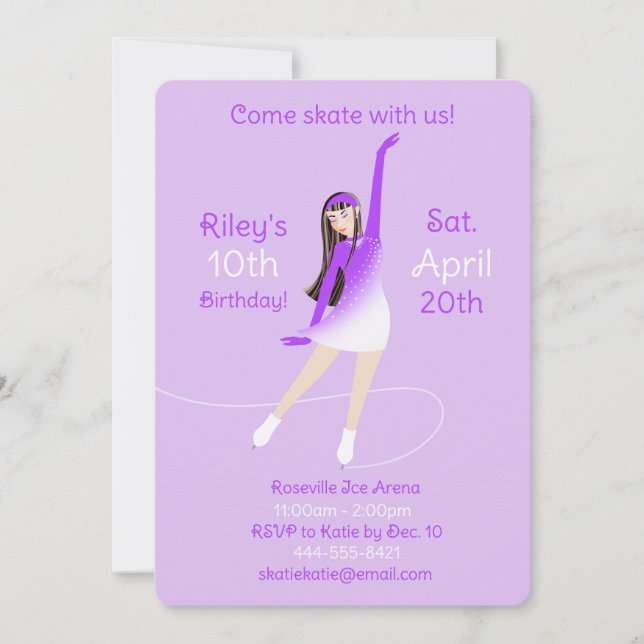 Ice Skating Party Invitation (Front)