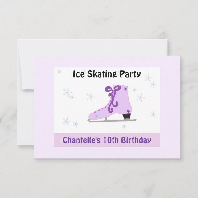 Ice Skating Party Invitation (Front)