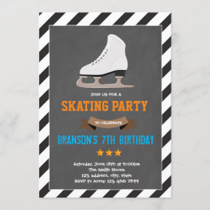 Ice skating party invitation
