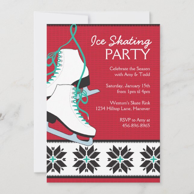 Ice Skating Party Invitations (Front)