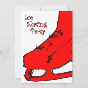 ice skating party paisley invitation