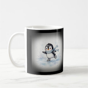 Ice Skating Penguin Coffee Mug