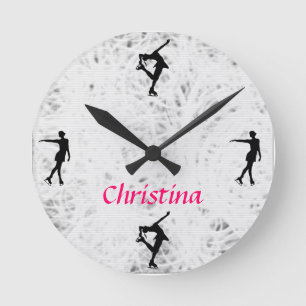 Ice Skating Personalized Clock