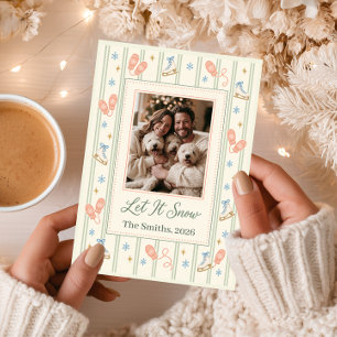 Ice Skating Photo Christmas Holiday Card