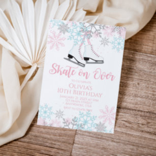 Ice Skating Birthday Party Invitations and Gifts for Figure