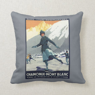 Ice Skating - PLM Olympic Promo Poster Throw Pillow