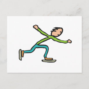 Ice Skating Postcard